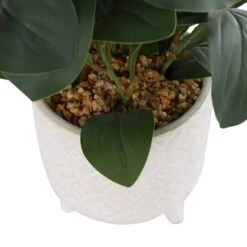 14" Faux Foliage Artificial Plant In White Pot -Michaels Shop D762322S 7
