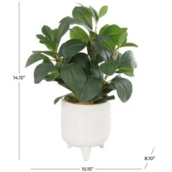 14" Faux Foliage Artificial Plant In White Pot -Michaels Shop D762322S 9