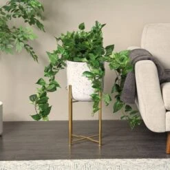 16" Green Pothos Artificial Plant With Black Plastic Pot -Michaels Shop D762323S 9