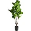 4ft. Green Fiddle Leaf Artificial Tree With Black Pot -Michaels Shop D762324S 1