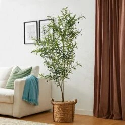 Glitzhome® 6ft. Potted Faux Olive Tree -Michaels Shop D763657S 3