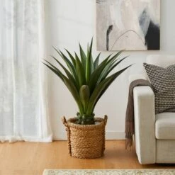 Glitzhome® 3.25ft. Potted Faux Agave Plant -Michaels Shop D763658S 3