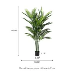 Glitzhome® 5ft. Potted Faux Palm Tree -Michaels Shop D763659S 8