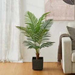 Glitzhome® 3.5ft. Potted Faux Areca Palm Tree -Michaels Shop D763661S 2