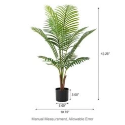 Glitzhome® 3.5ft. Potted Faux Areca Palm Tree -Michaels Shop D763661S 8