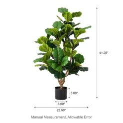 Glitzhome® 3.5ft. Faux Fiddle Leaf Fig Tree In Pot -Michaels Shop D763667S 8