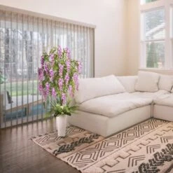 6ft. Artificial Wisteria Tree In White Decorative Pot 13 6ft. Artificial Wisteria Tree In White Decorative Pot -Michaels Shop D763732S 2