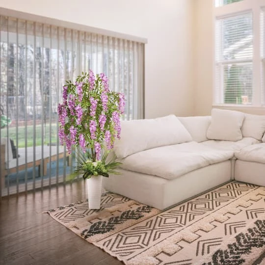 6ft. Artificial Wisteria Tree In White Decorative Pot 5 6ft. Artificial Wisteria Tree In White Decorative Pot - Image 3