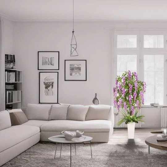 6ft. Artificial Wisteria Tree In White Decorative Pot 6 6ft. Artificial Wisteria Tree In White Decorative Pot - Image 4