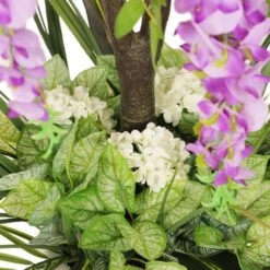 6ft. Artificial Wisteria Tree In White Decorative Pot 15 6ft. Artificial Wisteria Tree In White Decorative Pot -Michaels Shop D763732S 4