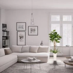 6ft. Artificial Fiddle Leaf Ficus Tree In White Decorative Pot -Michaels Shop D763733S 3