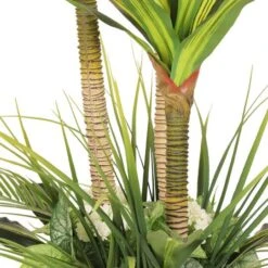 6ft. Artificial Dracaena Fragrans Tree In White Decorative Pot -Michaels Shop D763734S 4