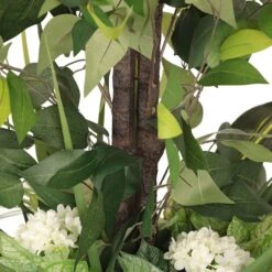 6ft. Artificial Ficus Microcarpa Tree In White Decorative Pot -Michaels Shop D763735S 4