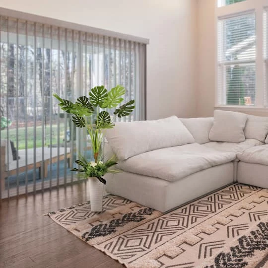 5ft. Artificial Tarovine Tree In White Decorative Pot 5 5ft. Artificial Tarovine Tree In White Decorative Pot - Image 3