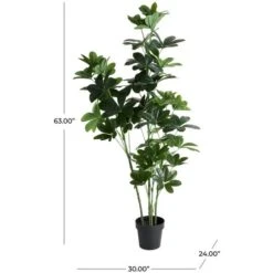 5ft. Potted Green Faux Foliage Artificial Money Tree -Michaels Shop D765451S 7