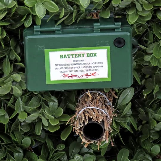 3.5ft. Pre-Lit Boxwood Spiral Topiary 8 3.5ft. Pre-Lit Boxwood Spiral Topiary - Image 6