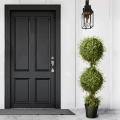 4ft. Mini Tea Leaf Two-Ball Topiary 8 4ft. Mini Tea Leaf Two-Ball Topiary -Michaels Shop D766095S 2