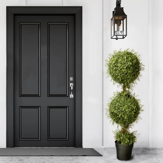 4ft. Mini Tea Leaf Two-Ball Topiary 5 4ft. Mini Tea Leaf Two-Ball Topiary - Image 3